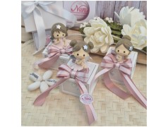 Bomboniera Comunione e Battesimo Scatolina Legno Scrigno dei Sogni con Fatina e Stelle