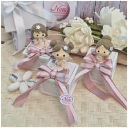 Bomboniera Comunione e Battesimo Scatolina Legno Scrigno dei Sogni con Fatina e Stelle