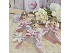 Bomboniera Comunione e Battesimo Scatolina Legno Scrigno dei Sogni con Fatina e Stelle