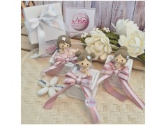 Bomboniera Comunione e Battesimo Scatolina Legno Scrigno dei Sogni con Fatina e Stelle