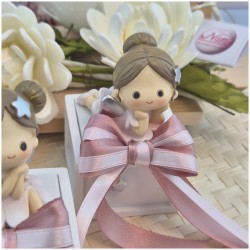 Bomboniera Comunione e Battesimo Scatolina Legno Scrigno dei Sogni con Fatina e Stelle