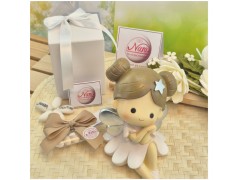 Bomboniera Battesimo e Comunione Utile Salvadanaio Grande "Fata dei Sogni" Seduta