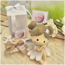 Bomboniera Battesimo e Comunione Utile Salvadanaio Grande "Fata dei Sogni" Seduta