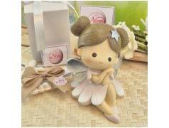 Bomboniera Battesimo e Comunione Utile Salvadanaio Grande "Fata dei Sogni" Seduta