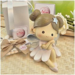 Bomboniera Battesimo e Comunione Utile Salvadanaio Grande "Fata dei Sogni" Seduta