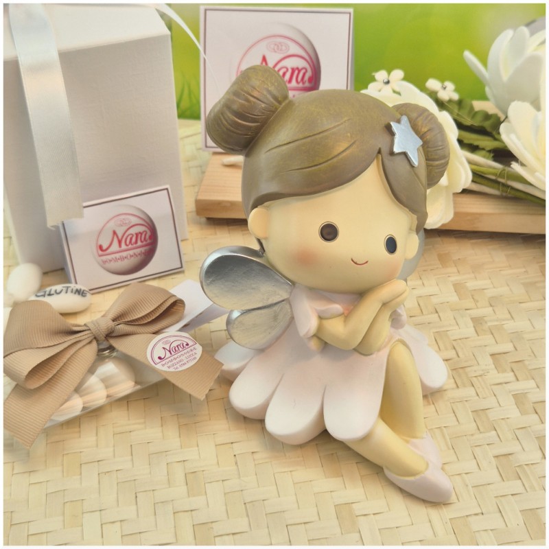 Bomboniera Battesimo e Comunione Utile Salvadanaio Grande "Fata dei Sogni" Seduta