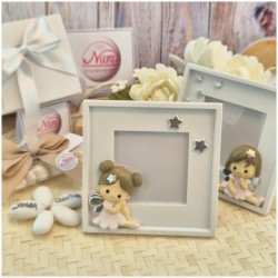Bomboniera Battesimo Bimba Cornice Portafoto Grande "Fatina dei Sogni"