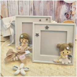 Bomboniera Battesimo Bimba Cornice Portafoto Grande "Fatina dei Sogni"