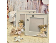 Bomboniera Battesimo Bimba Cornice Portafoto Grande "Fatina dei Sogni"