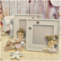 Bomboniera Battesimo Bimba Cornice Portafoto Grande "Fatina dei Sogni"