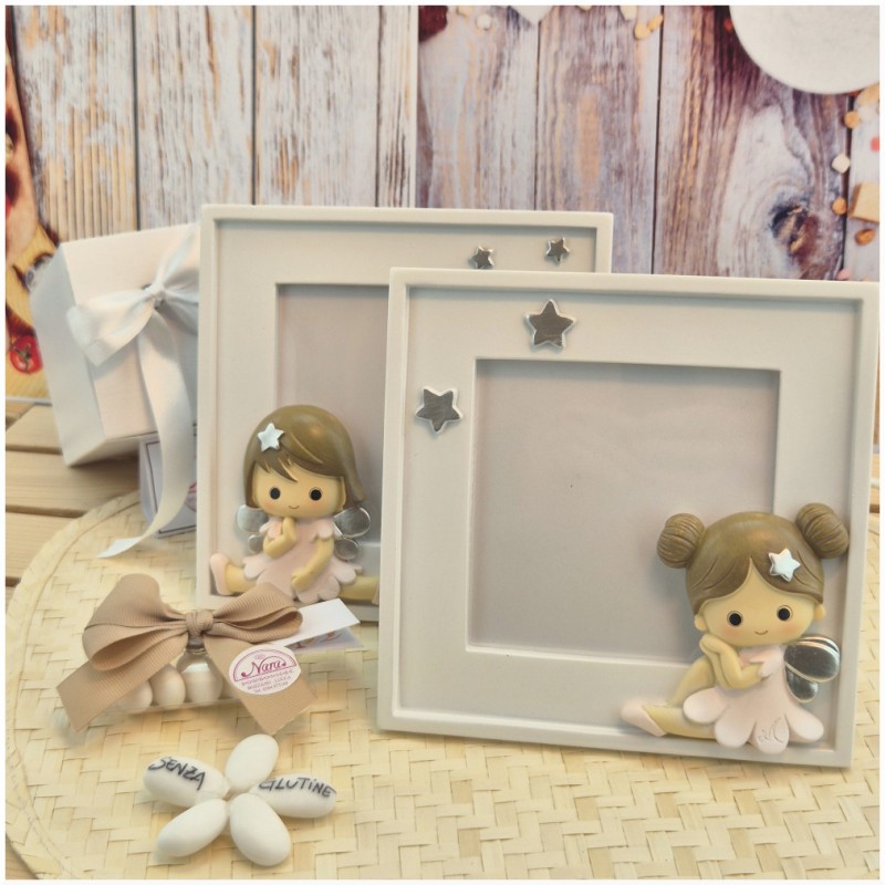 Bomboniera Battesimo Bimba Cornice Portafoto Grande "Fatina dei Sogni"