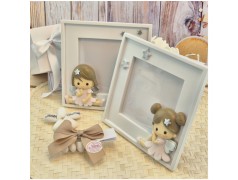 Bomboniera Battesimo Bimba Cornice Portafoto Grande "Fatina dei Sogni"