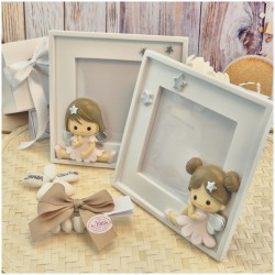 Bomboniera Battesimo Bimba Cornice Portafoto Grande "Fatina dei Sogni"