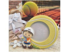 Bomboniera Comunione Tennis Cornice Portafoto Grande Pallina con Statuina