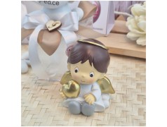 Bomboniera Battesimo e Comunione Angioletto Messaggero Grande su Scatola Cube Trasparente