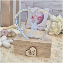 Bomboniera Matrimonio Utile Lampada Led "Cuore di Luce" con Sposi e Frase "Ricordati di essere Felice"