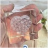 Bomboniera Matrimonio Lampada Led "Cubo d'Amore" - Cristallo 3D con Cuore di Rose e Iniziali
