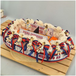 Torta Bomboniera Comunione Bimba Volley Passion con Statuina Giocatrice e Campo con Rete