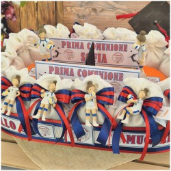 Torta Bomboniera Comunione Bimba Volley Passion con Statuina Giocatrice e Campo con Rete