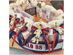 Torta Bomboniera Comunione Bimba Volley Passion con Statuina Giocatrice e Campo con Rete