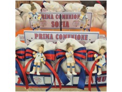 Torta Bomboniera Comunione Bimba Volley Passion con Statuina Giocatrice e Campo con Rete