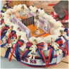 Torta Bomboniera Comunione Bimba Volley Passion con Statuina Giocatrice e Campo con Rete-Nara Bomboniere