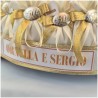 Torta porta bomboniere sacchettini con placchetta 50 anniversario