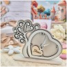 Bomboniera Solidale Cuorematto Orologio "Tempo d'Amore" - Albero della Vita Panna in Legno con Nome Personalizzato