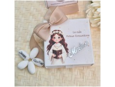 Albero della Vita Bomboniera portachiavi con Cuori Oro e Scatola Felicità