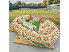Bomboniera Tennis Wimbledon con Campo Centrale e Palline in Legno