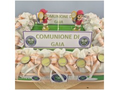 Bomboniera Tennis Wimbledon con Campo Centrale e Palline in Legno