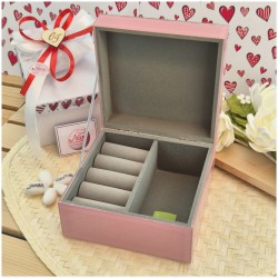 Bomboniera Solidale Cuorematto Portagioie in Legno Sogno di Ballerina - Cofanetto Gioielli con Interno in Velluto