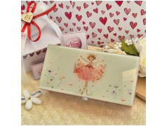 Bomboniera Solidale Cuorematto Portagioie grande in Vetro "Sogno di Ballerina" - Cofanetto Gioielli con Interno in Velluto