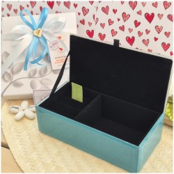 Bomboniera Solidale Cuorematto Scatola Rettangolare in Vetro Il Piccolo Principe - Cofanetto Blu Notte con Interno in Velluto