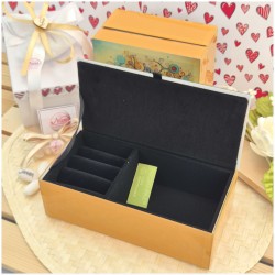 Bomboniera Solidale Cuorematto Scatola rettangolare in Vetro "Albero della Vita" - Cofanetto con Interno in Velluto