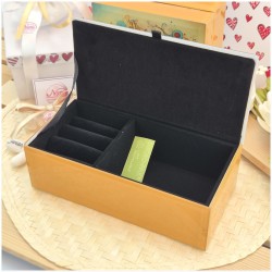 Bomboniera Solidale Cuorematto Scatola rettangolare in Vetro "Albero della Vita" - Cofanetto con Interno in Velluto