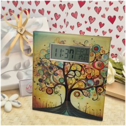 Bomboniera Solidale Cuorematto Orologio Digitale in Vetro con Temperatura - Collezione "Tempo di Emozioni" Albero della vita