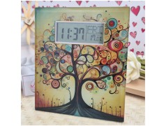 Bomboniera Solidale Cuorematto Orologio Digitale in Vetro con Temperatura - Collezione "Tempo di Emozioni" Albero della vita