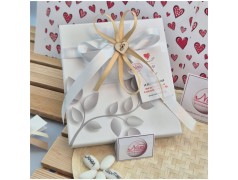 Bomboniera Solidale Cuorematto Portagioie in Vetro Albero della Vita - Cofanetto Artistico Ocra con Interno in Velluto