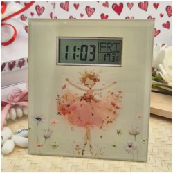 Bomboniera Solidale Cuorematto Orologio Digitale in Vetro con Temperatura - Collezione Ballerina