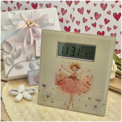 Bomboniera Solidale Cuorematto Orologio Digitale in Vetro con Temperatura - Collezione Ballerina