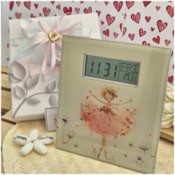 Bomboniera Solidale Cuorematto Orologio Digitale in Vetro con Temperatura - Collezione Ballerina