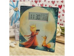 Bomboniera Solidale Cuorematto Orologio Digitale in Vetro con Temperatura - Collezione Piccolo Principe