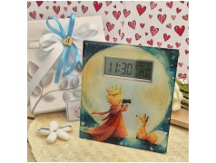 Bomboniera Solidale Cuorematto Orologio Digitale in Vetro con Temperatura - Collezione Piccolo Principe