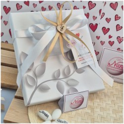 Bomboniera Solidale Cuorematto Portafoto in Vetro Artistico Albero della vita