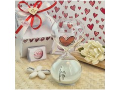 Bomboniera Solidale Cuorematto Clessidra Ti giro e mi innamoro