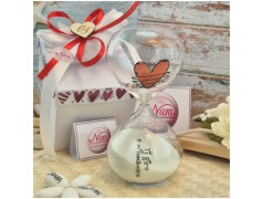 Bomboniera Solidale Cuorematto Clessidra Ti giro e mi innamoro