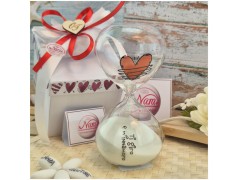 Bomboniera Solidale Cuorematto Clessidra Ti giro e mi innamoro