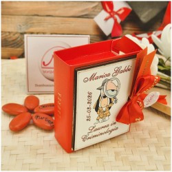 Bomboniera Laurea Criminologia Scatolina Libro con Cane Detective