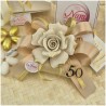 Bomboniere 50 Anniversario Rosa in capodimonte